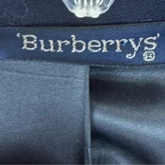 Burberrys Vintage Double Breasted Blazer Navy Gold Crest Buttons Men’s L - Picture 11 of 16